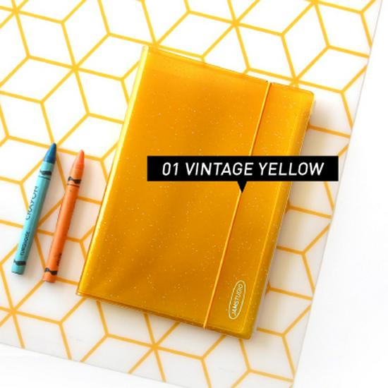 

Korean Jamstudio Transparent Travel Postcard & Photo Album 4x6 Strap Closure, Colorful Collection for Photos, Tickets, and Passes.