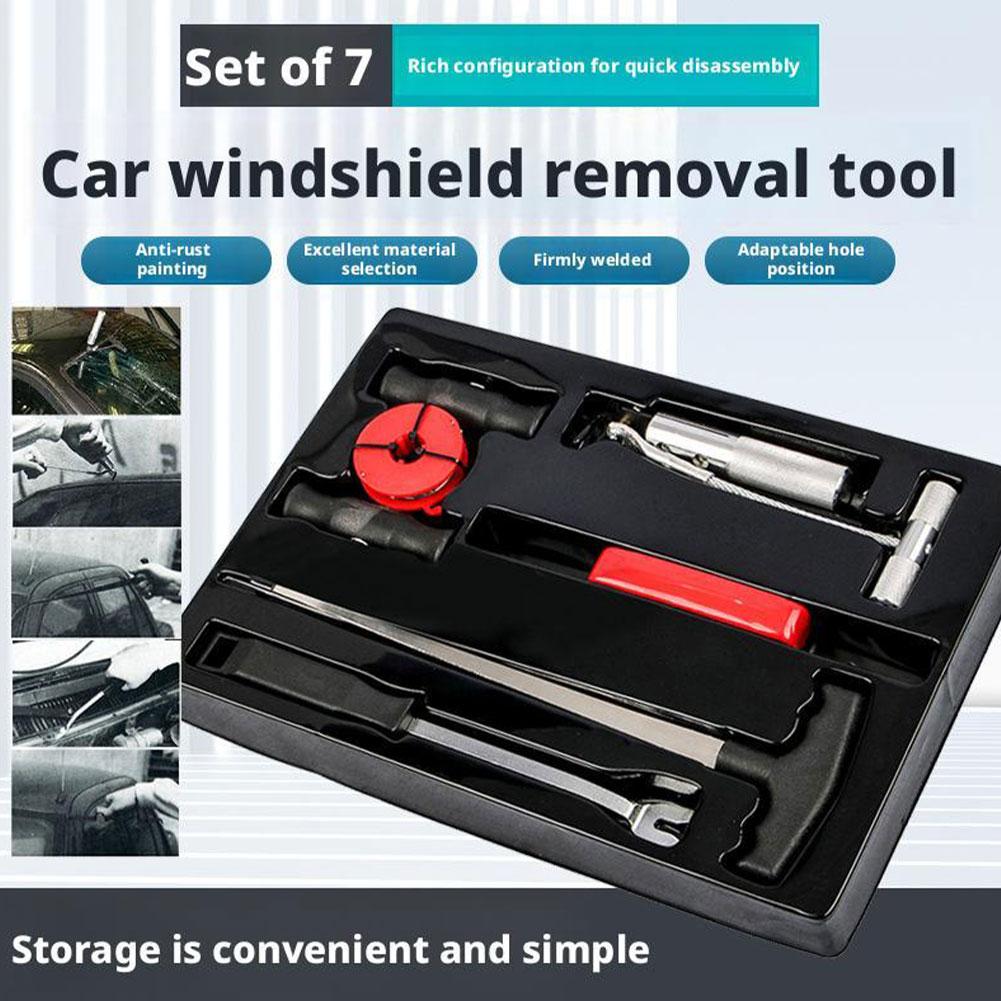 1Sets Car Glass Windshield Removal Tool Car Window Puller Hand Parts Repair Kit Removal Single Glass Glass Knife J1Z7 rosso