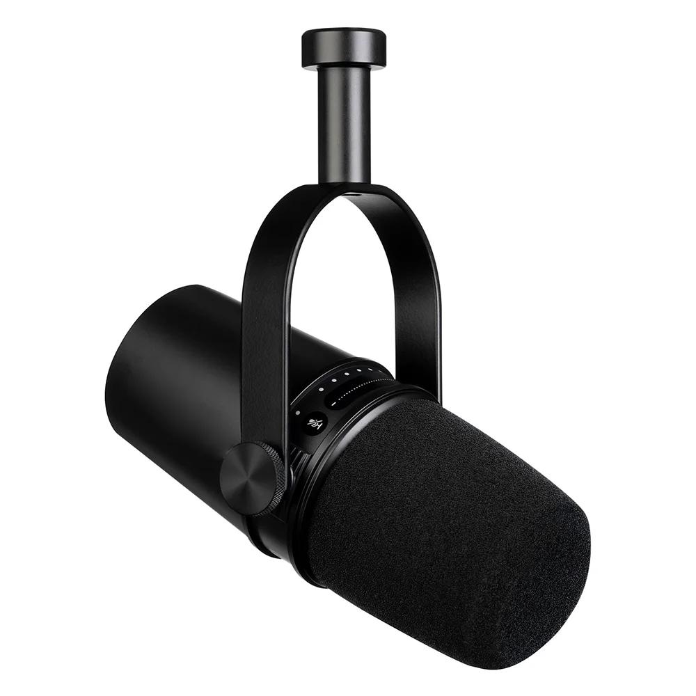 Microfono Portatile MV7X USB XLR per Podcast Riduzione Rumore per Podcasting Registrazione Live Streaming Uscita Cuffie Integrata Tutto Metallo NERO Microfono Dinamico