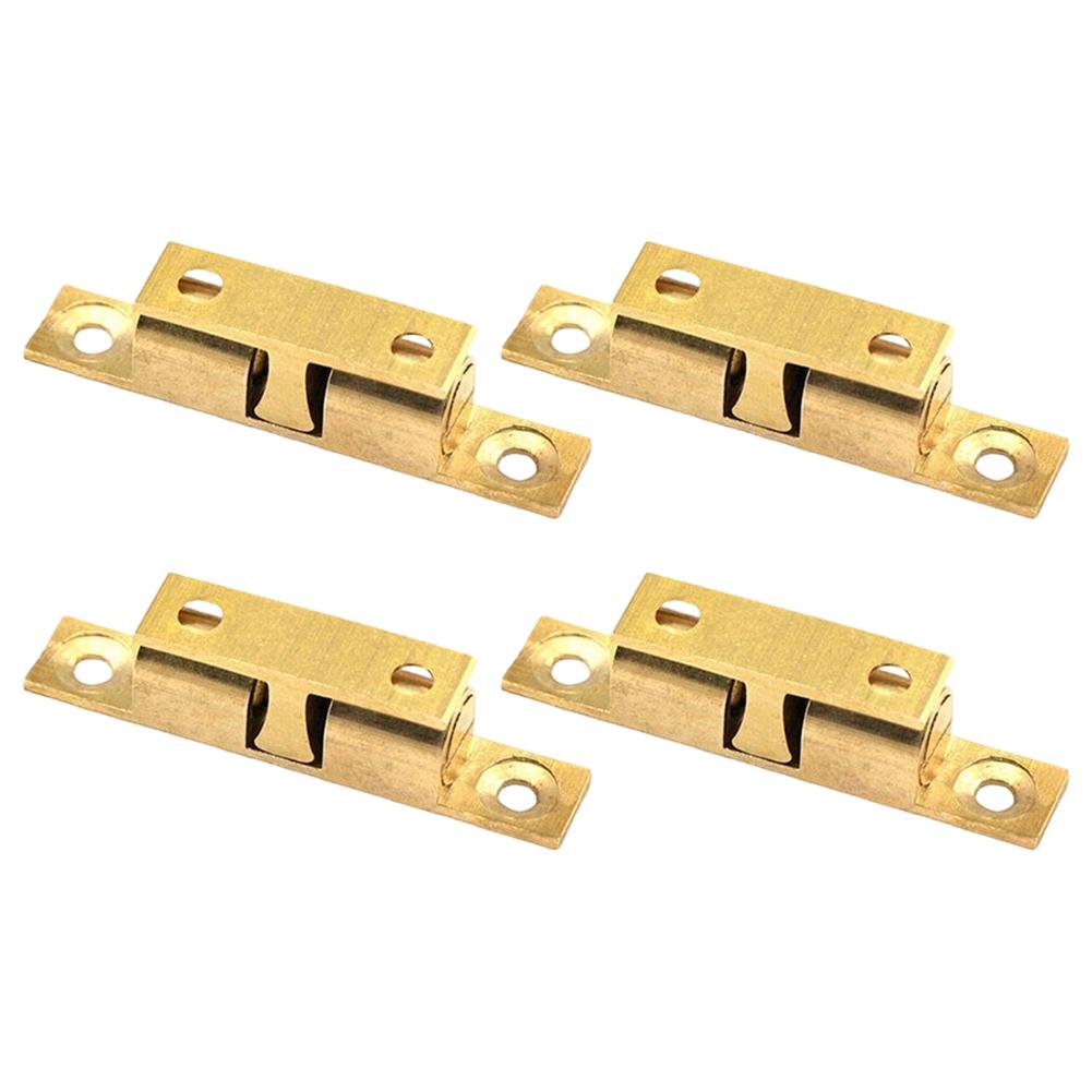 4pcs Copper Cabinet Door Bead Buckle with Dual Spring Tension System and Steel Ball Reinforcement for Durability