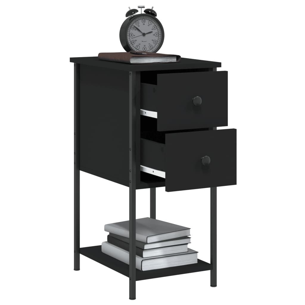 Nightstand Black 32 x 42 x 70 cm Particleboard