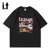 Izzue Unisex Logo Print Cotton T-Shirt