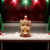 Holiday Gift for Animal Lovers Resin Cow/Elephant Figurines with Santa Hats, Christmas Ornaments, Ornaments Cute Desktop Decoration Home Party