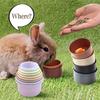 8pcs Reusable Stacking Cups, Colorful Nesting Rabbit Toys of Different Sizes for Small Animals Rabbit Snack Cup