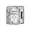 Bible Silver Charm Bead for Modular Bracelet