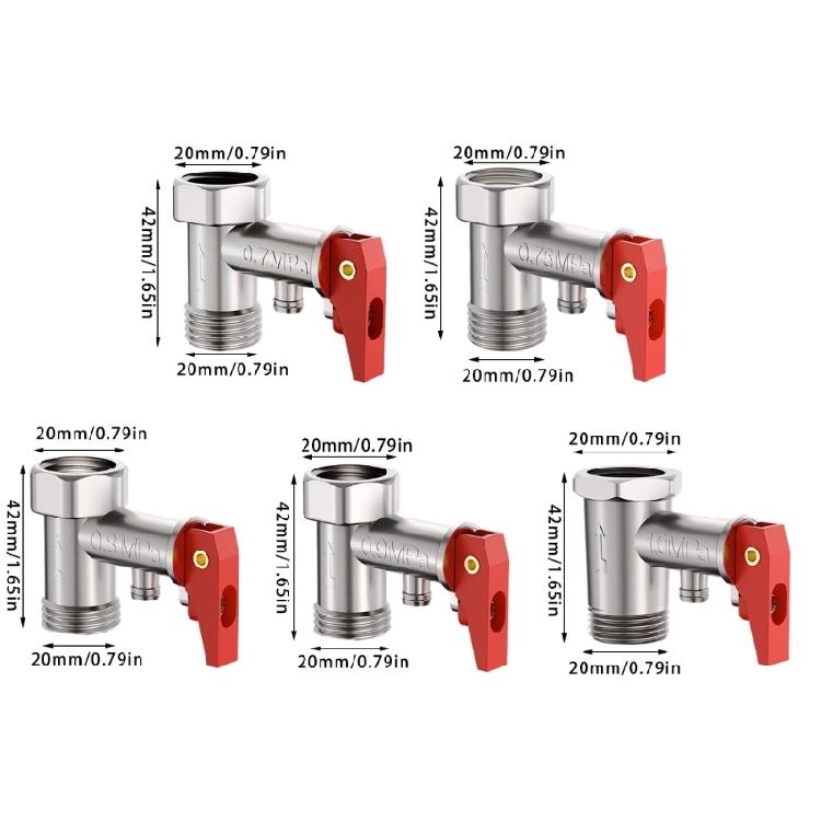 Messing Druckminder-Sicherheitsventile Elektrische Warmwasserbereiter Sicherheitsventile für Warmwasserbereiter-Systeme Ersatzteil