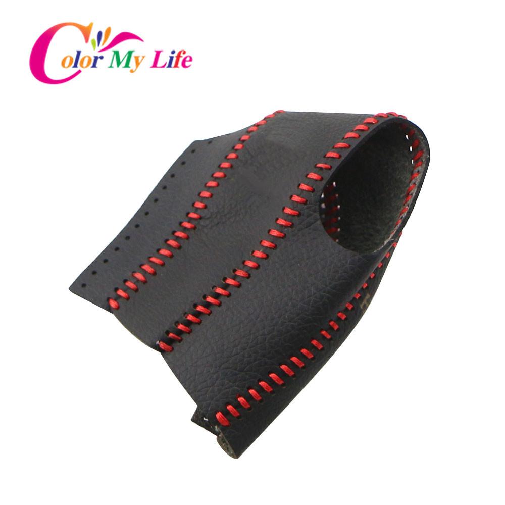 Kožené límce do auta Color My Life pro Honda HRV HR-V Vezel 2014 - AT ochranný kryt knoflíku hlavice převodovky