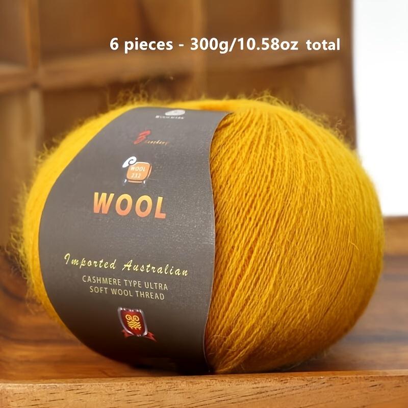 1PC Luxurious Wool Yarn Ultra Soft Anti-Pilling DIY Kit for Crochet & Hand Knitting Warm and Comfortable Wool Yarn 211g/10.58oz