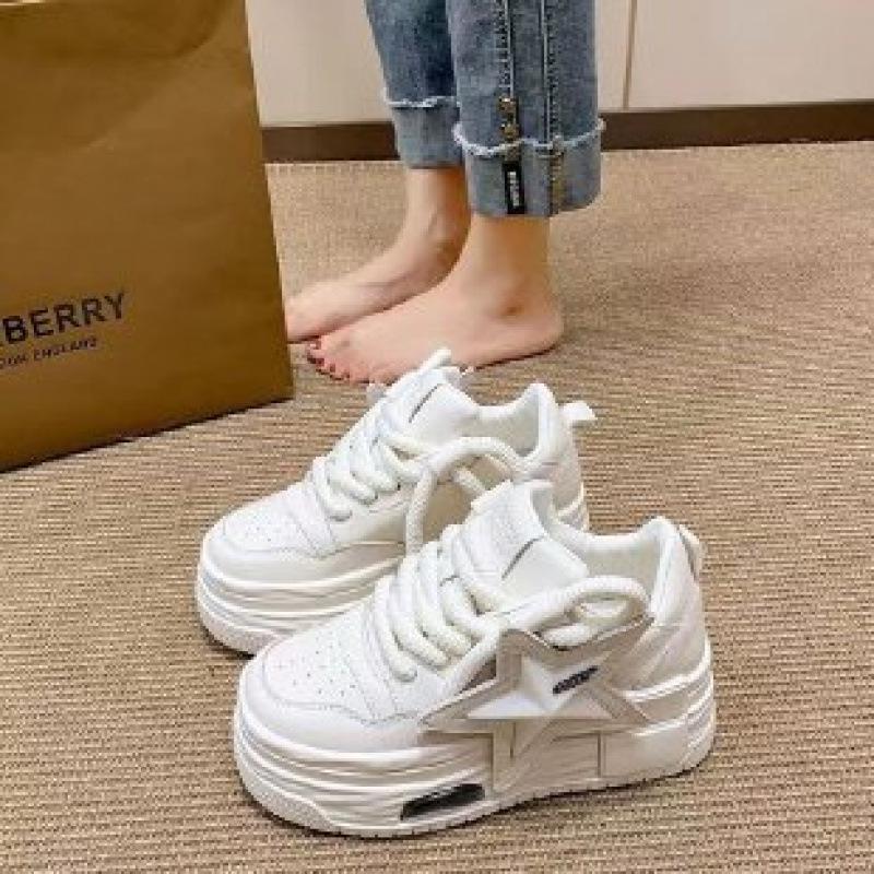 5-color Spring and Summer New Foreign Trade Star Dopamine Bread Shoes Design Sense Board Shoes Thick Sole Heightening New Sports Shoes