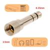 Portable 6.35mm to 3.5mm Socket Adapter Headphone Adapter 1/4 inch to 1/8 inch