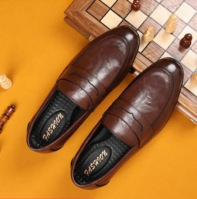 Fashion New Footwear Men's Business Leather Shoes Banquet Pointed Dress Leather Shoes Men's Shoes