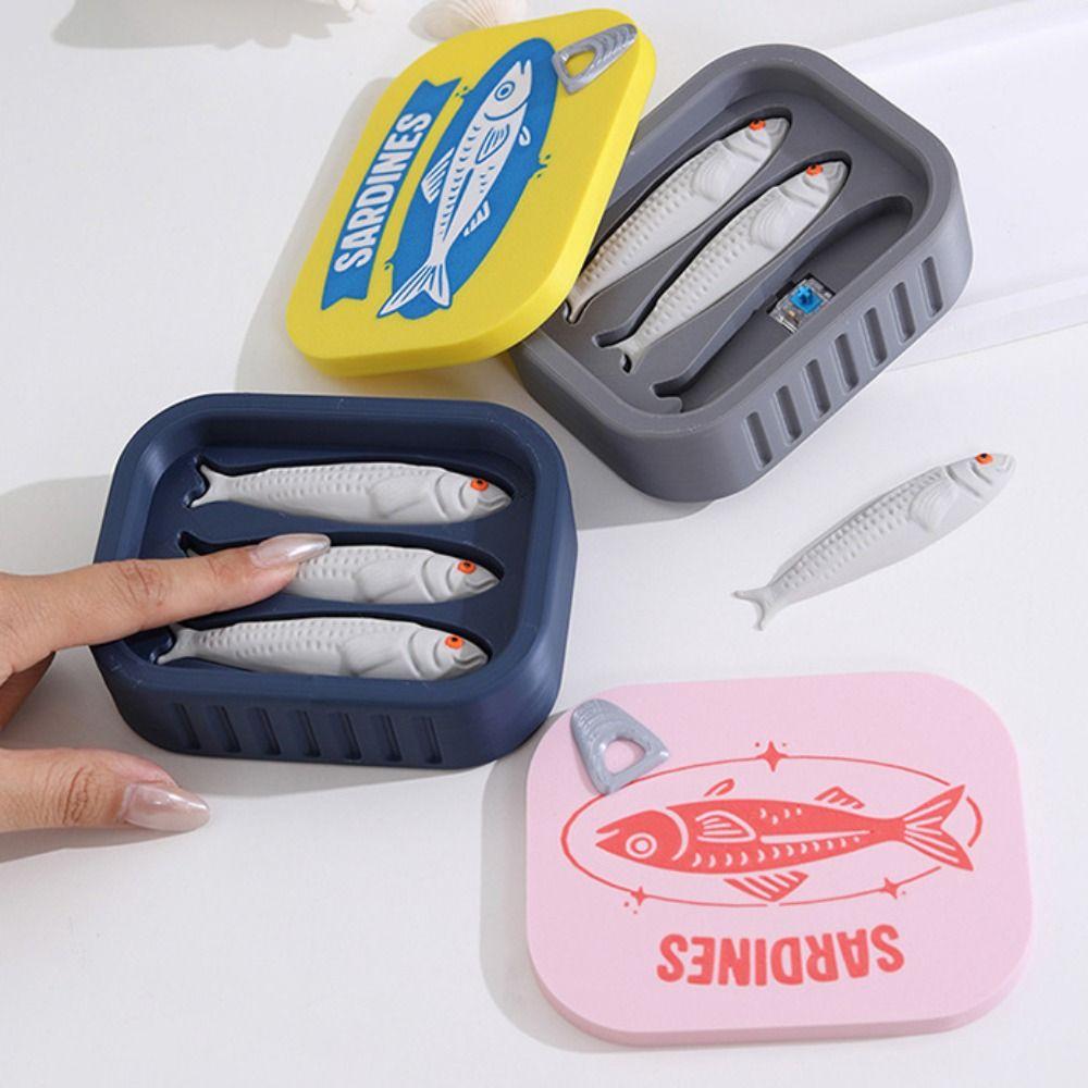 Cute Sardine Tin Decompression Toy Portable Stress Relief Fidget Toy Student Gift