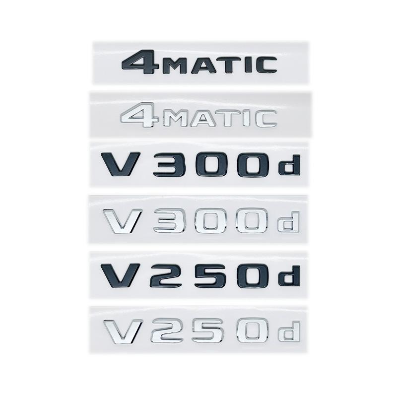 3D Letters V250d V300d NIGHT EDITION ABS Emblem for Mercedes Benz V Class W447 Car Fender Badge Trunk Nameplate Logo Sticker QO1