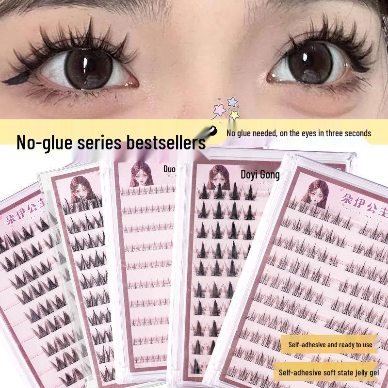 

Glue-Free Self-Adhesive False Eyelashes - Segmented Lower & Upper Styles