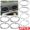 1/4PCS Car Air Conditioning Trim Outlet Decoration Circle Ring Sticker for Ford Focus 2 MK2 2005-2013 Auto Accessories