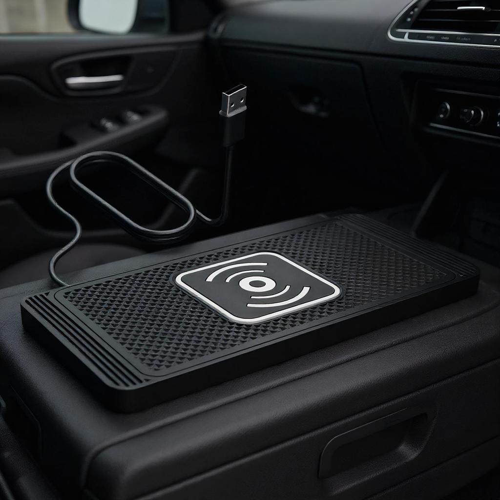 Base de Carregamento Sem Fio Para Carro Carregador de Telefone Sem Fio Para Carro Cabo de 39 Polegadas Base de Carregamento de Telefone com Sensor Automático Para Painel de Instrumentos Viagem