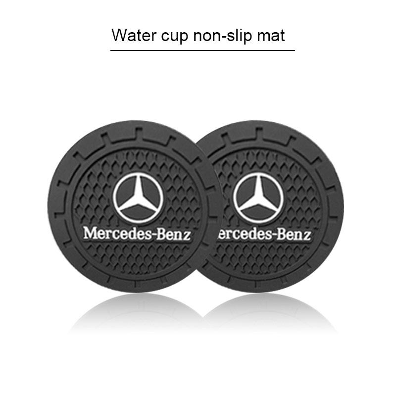 Car Anti-Slip Silicone Coaster Waterproof Water Cup Mat For Mercedes Benz E S C A B Class GLE GLS GLC CLA GLA GLK GLB W204 W205