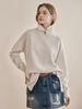 MAXZA Button-Up Collar Loose Fit Turtleneck Knit