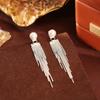 Elegant Tassel Pearl Earrings: Two-Way Wear, High-End Fashion Accessory for a Slimming Look
