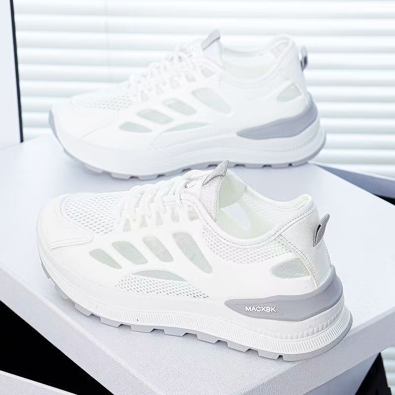 

Summer women s shoes new breathable mesh shoes children s Korean version versatile little white shoes platform sports shoes casual dad shoes women 40