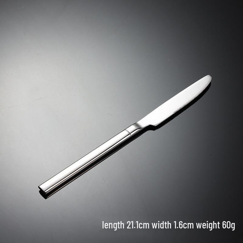 Multi-Spec Knight Mirror Polished Square Handle 304 Stainless Steel Cutlery Set