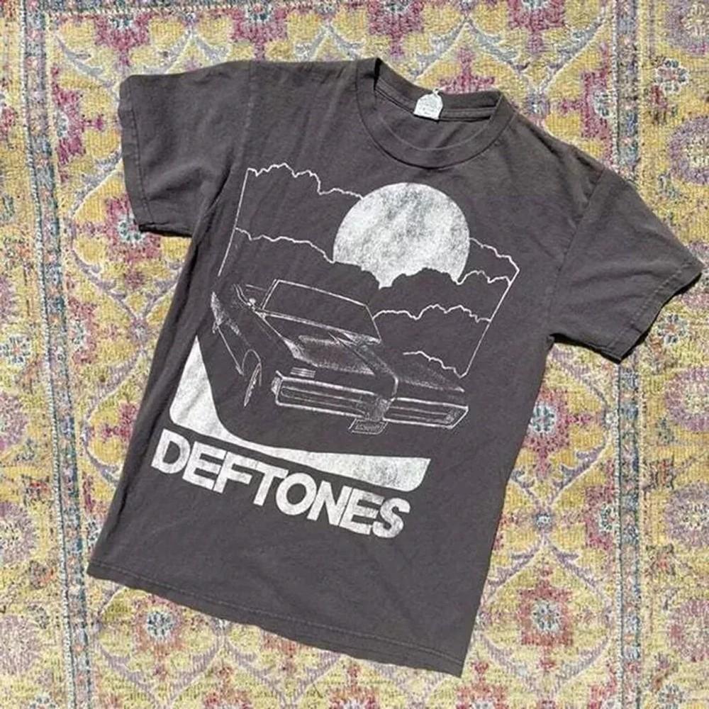 Deftones Band Retro Black Short Sleeve Cotton T-shirt Unisex Unisex T-Shirt L
