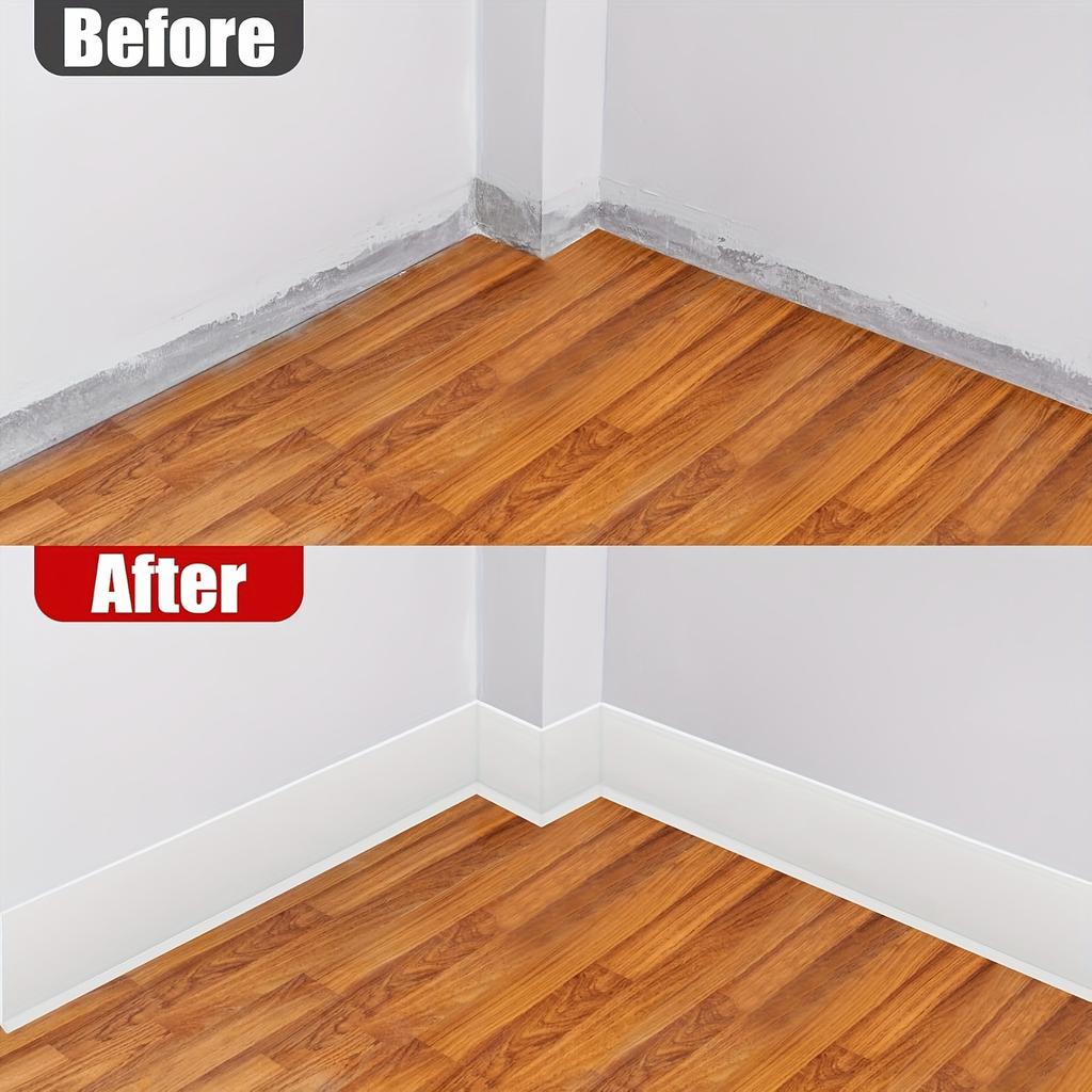 1PC 1m/2m/3meters Soft PVC Skirting Plastic Floor Skirting Self-adhesive Flexible Substrate Moulding Decorativeparts