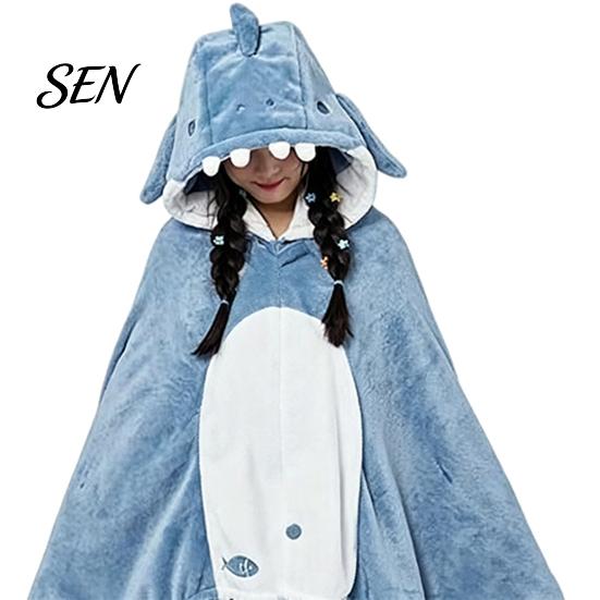 Plysch Pyjamas Huvtröja Djur Bärbar Filt Huvtröja, Vuxen Överdimensionerad Fleece Tröja Med Huvtröja Klädsel, Halloween Cosplay Kostym Sjal