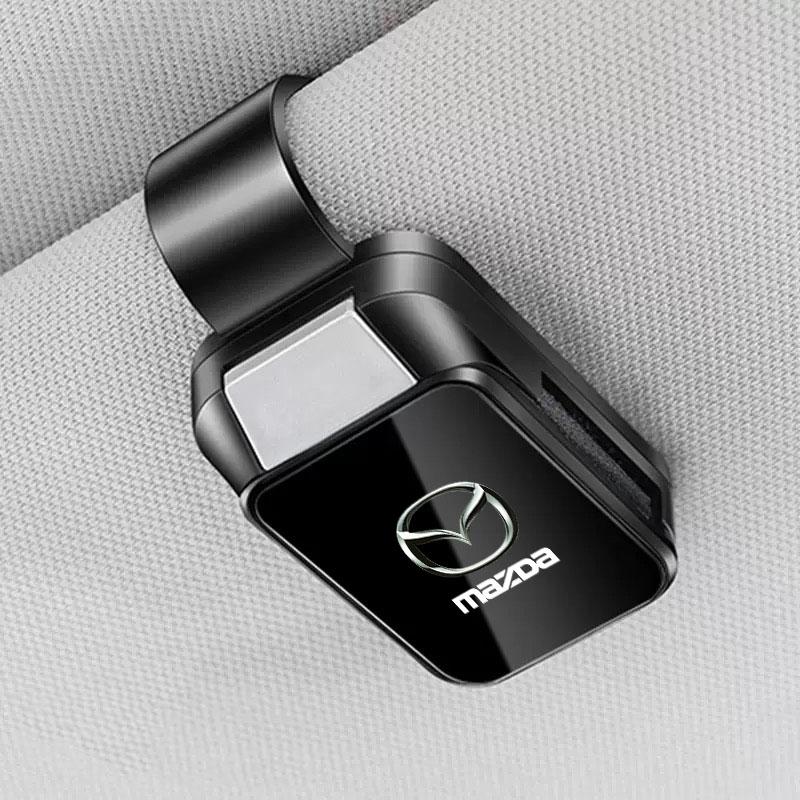 Auto Brillenclip Sonnenblende Sonnenbrillen Ticketkartenhalter für Mazda 2 3 6 8 RX8 MX3 CX4 CX-5 CX-7 CX-9 MX5 CX30 Auto Zubehör schwarz