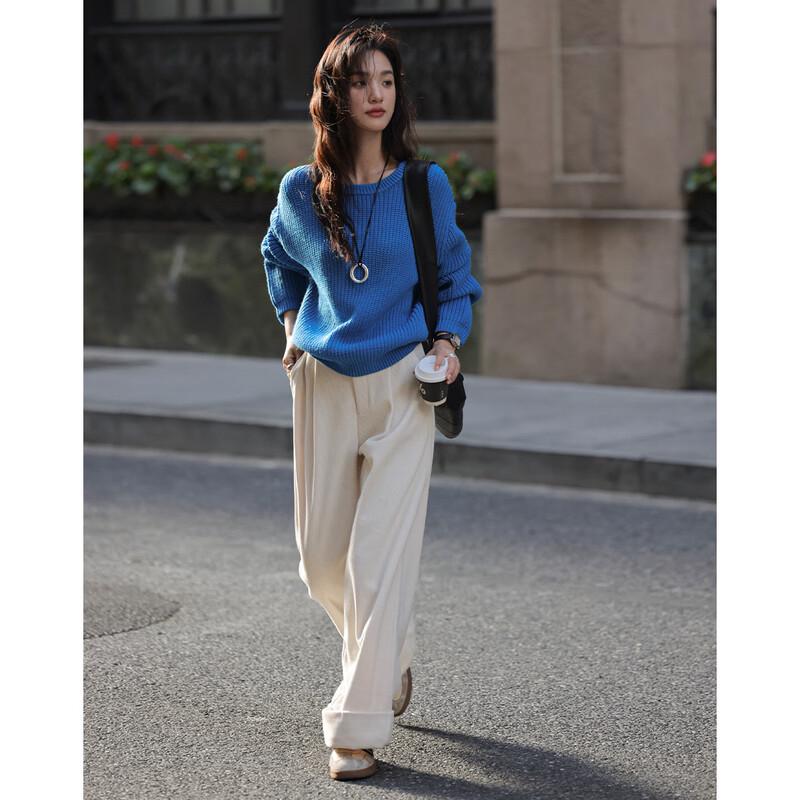 Женский синий вязаный свитер Demana L