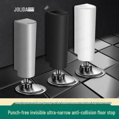 Tope de Puerta Magnético Invisible de Piso - Sujetapuertas Anticolisión para Baño