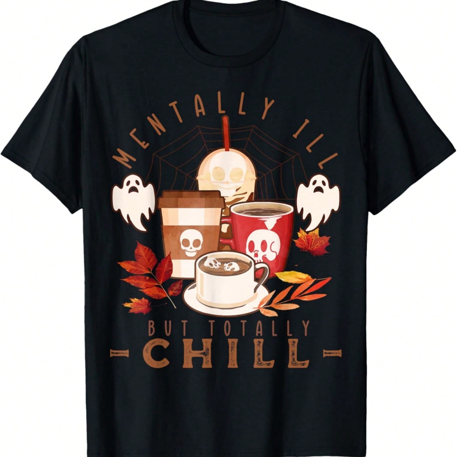 tally Ill But Totally Chill Coffee Lovers T-Shirt S разноцветный