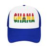 Ghana  Sun Hats  Streetwear UnisexTeens Mesh Trucker Hat Wholesale Custom DIY Running Hippie Snapback Cap Gift Idea
