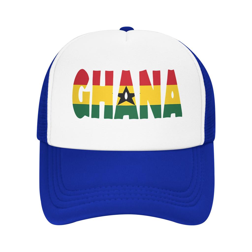 Ghana Sun Hats Streetwear UnisexTeens Mesh Trucker Hat Wholesale Custom DIY Running Hippie Snapback Cap Gift Idea