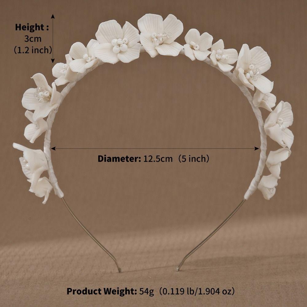Fascia da Acconciatura Fata Corona Bianca Fascia per Capelli Moda Tiara Nuziale Sposa Matrimonio