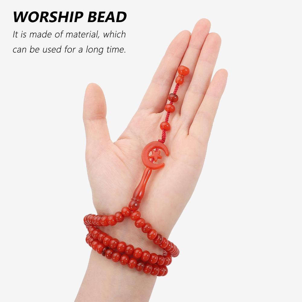 2pcs Engraved Muslim Tasbih 99 Beads Muslim Islam Necklace New 99 Prayer Beads