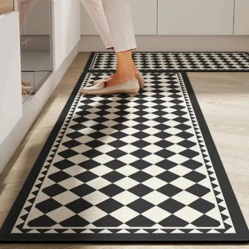 1/2PCS Kitchen Oil-Resistant Floor Mat, Bathroom Absorbent Quick-Drying Carpet, Anti-Slip Doormat For Home Decoration