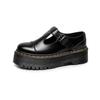 Scarpe Mary Jane da Donna, Scarpe Martin Basse con Fibbia a Suola Spessa, Scarpe in Pelle con Plateau Rialzante Stile Britannico