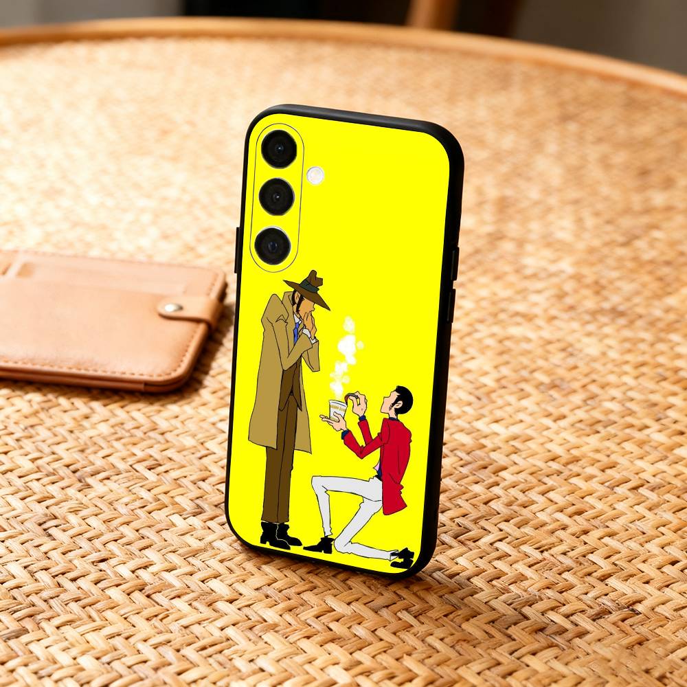 L-Lupin Anime T-Third Phone Case For Samsung A73,72,71,53,52,51,22,91,80, Soft Black Cover
