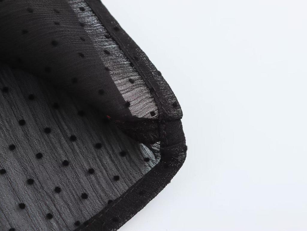 2024 Winter Women's European & American Style Romantic Tulle Fashion Shirt