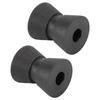 2Pcs Boat Trailer Roller 1.5 X 1.9in Nylon Anti Scratch Bow Roller Assembly for Yacht Marine Motorboat Black