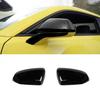 2Pcs Gloss Black Side Rear View Mirror Cover Trim For 2017-2024 Chevy Camaro