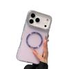 Frosted Glitter Rhinestone iPhone 17/16/15 Pro Max Case - Anti-Fall, Transparent, Magnetic