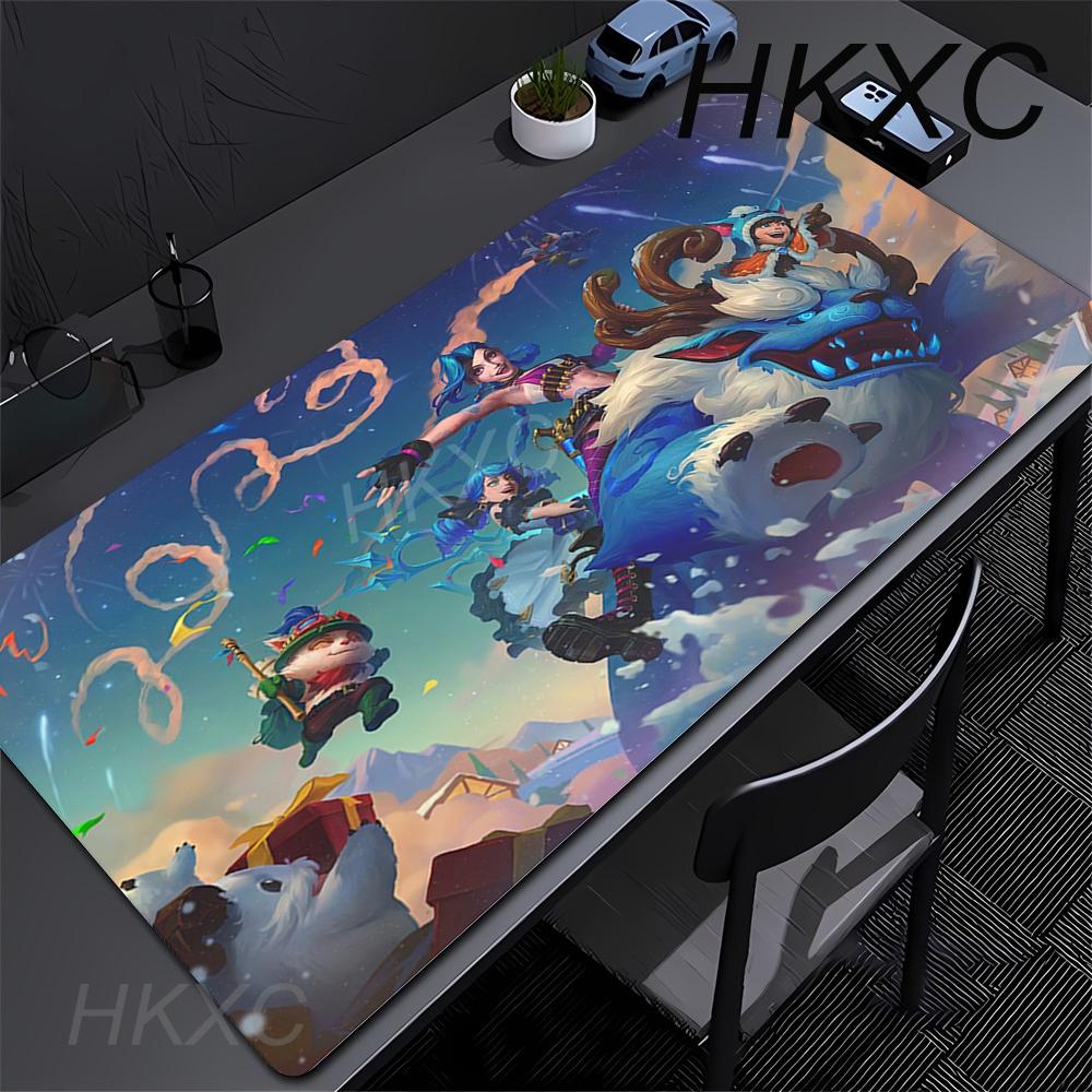 Large Game League of Legends Mouse Pad Gamer Cabinet Keyboard Deskmat Cartoon Arcane Gaming Accessories Computer Xxl Mousepad
