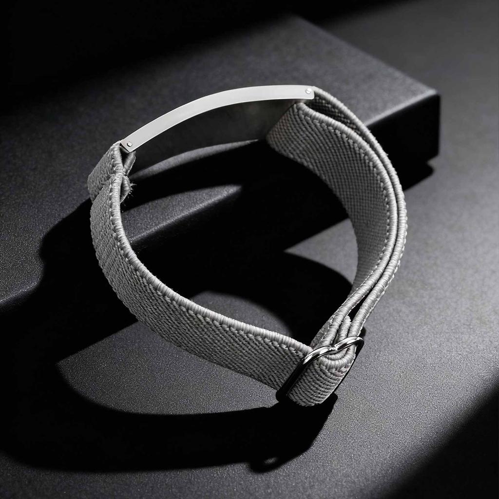 Customized Elastic Strap Stainless Steel Bracelets, Free Engrave Adjustable Wristband Bangle, Personalized Jewelry for Men Women