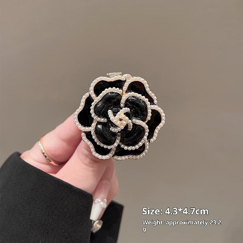 

1 шт. Изысканная брошь в виде французской камелии из смолы и страз для женщин, элегантная брошь для повседневной носки и банкетов, аксессуар-булавка для костюма A4