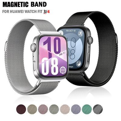 Correa Metálica Magnética Para Huawei Watch Fit 4/4 Pro Correa de Reloj Correa de Acero Inoxidable Para Huawei Fit 3 Correa Pulsera Accesorios