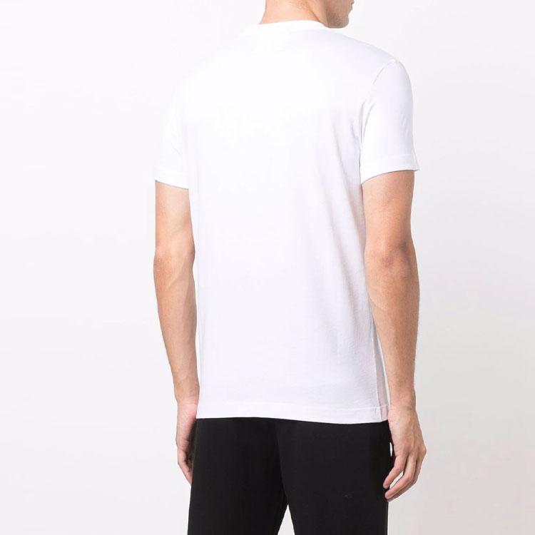 Emporio Armani Solid Logo Patch Short Sleeve T-Shirt Men tops White 8N1TQ61JRGZ0100