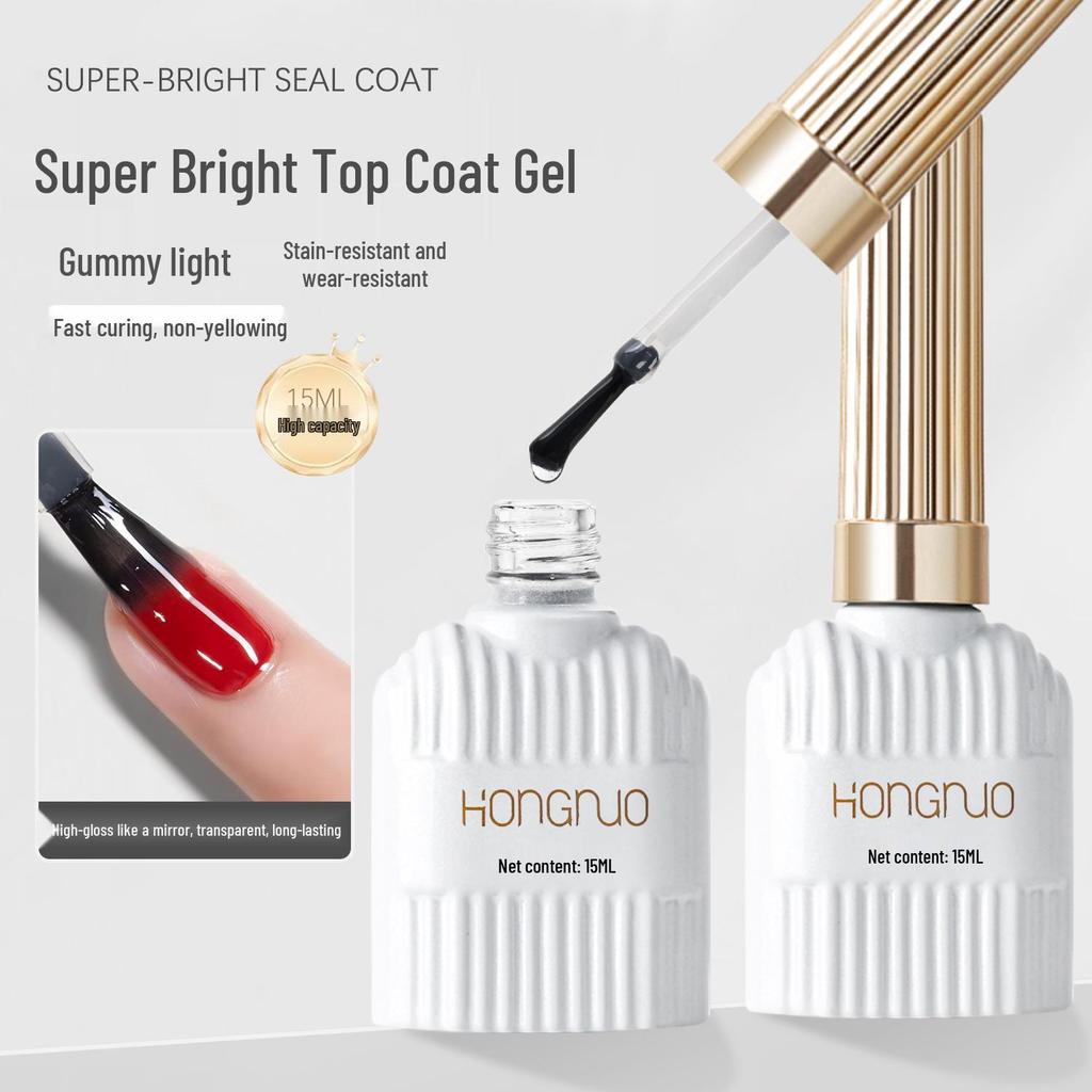 Ultra Shine Crystal Plating Gel Top Coat & Reinforcing Base for Long-lasting Gel Nail Art