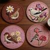 Flower and Bird Print Pot Holder Anti Slip Dining Table Protector  Dining Table